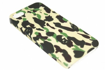 Camouflage bruin hoesje kunststof iPhone 5 / 5S / SE