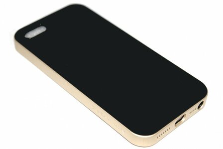 Rubber goud hoesje iPhone 5S / - Origineletelefoonhoesjes.nl