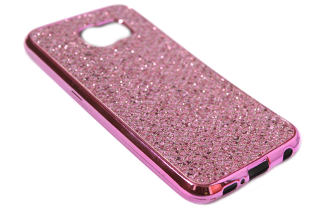 Bling bling hoesje roze Samsung Galaxy S6