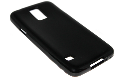 Siliconen hoesje zwart Samsung Galaxy S5 (Plus) / Neo