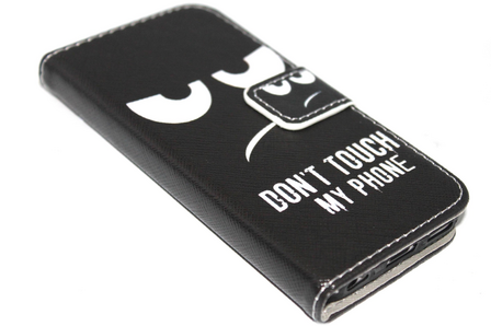 Don&#039;t touch my phone hoesje kunstleer Samsung Galaxy S6 Edge