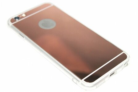 Spiegel hoesje beige siliconen iPhone 6 / 6S