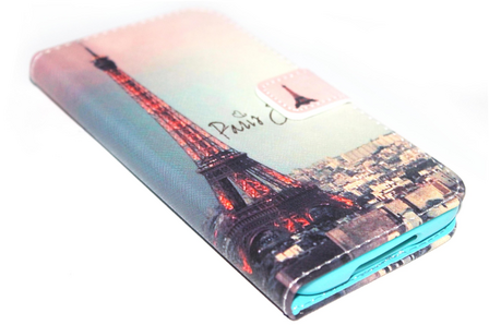 Parijs Eiffeltoren hoesje kunstleer Samsung Galaxy S5 (Plus) / Neo