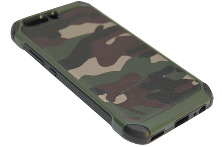 Camouflage hoesje groen kunststof Huawei P10 Plus