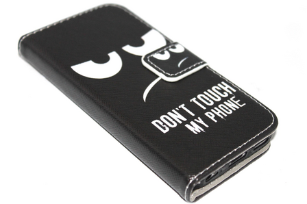 Don&#039;t touch my phone hoesje kunstleer iPhone 5C