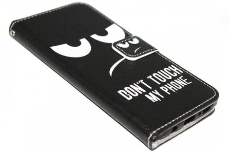 Don&#039;t touch my phone hoesje kunstleer Samsung Galaxy S8