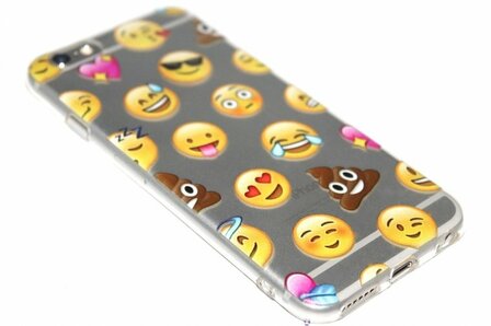 ADEL Siliconen Back Cover Softcase Hoesje iPhone 6(S) Plus - Smileys Emoticons