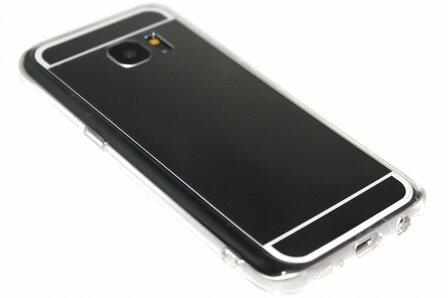 Spiegel hoesje zwart siliconen Samsung Galaxy S7
