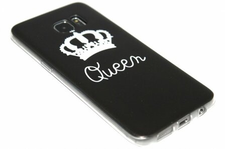 Zilver Queen hoesje Samsung Galaxy S7 Edge