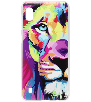 ADEL Kunststof Back Cover Hardcase Hoesje voor Samsung Galaxy A10/ M10 - Leeuw Kleur