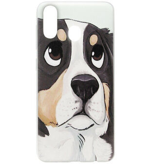 ADEL Siliconen Back Cover Softcase Hoesje voor Samsung Galaxy A40 - Berner Sennenhond