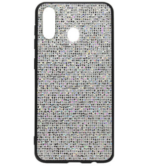 ADEL Siliconen Back Cover Softcase Hoesje voor Samsung Galaxy A40 - Bling Bling Zilver