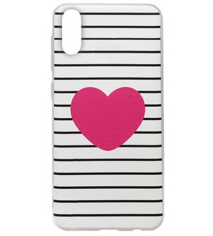 ADEL Siliconen Back Cover Softcase Hoesje voor Samsung Galaxy A50(s)/ A30s - Hartje