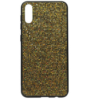 ADEL Siliconen Back Cover Softcase Hoesje voor Samsung Galaxy A50(s)/ A30s - Bling Bling Goud