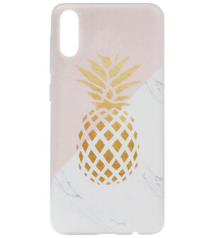 ADEL Siliconen Back Cover Softcase Hoesje voor Samsung Galaxy A70(s) - Ananas