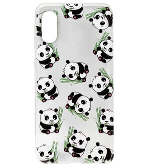 ADEL Siliconen Back Cover Softcase Hoesje voor Samsung Galaxy A70(s) - Panda&#039;s