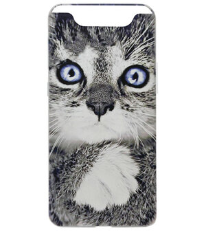 ADEL Siliconen Back Cover Softcase Hoesje voor Samsung Galaxy A80/ A90 - Katten