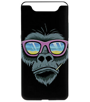 ADEL Siliconen Back Cover Softcase Hoesje voor Samsung Galaxy A80/ A90 - Apen Gorilla