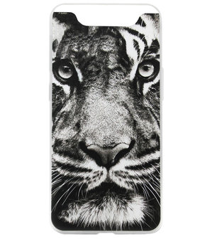 ADEL Siliconen Back Cover Softcase Hoesje voor Samsung Galaxy A80/ A90 - Tijger Zwart