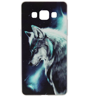 ADEL Siliconen Back Cover Softcase Hoesje voor Samsung Galaxy A5 (2015) - Wolf Blauw