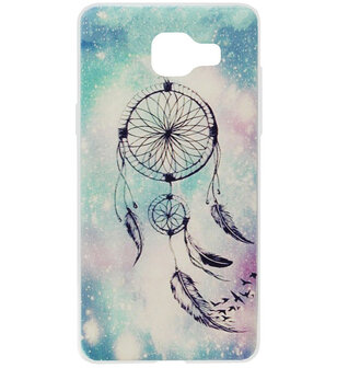 ADEL Siliconen Back Cover Softcase Hoesje voor Samsung Galaxy A3 (2016) - Dromenvanger Blauw