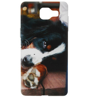 ADEL Siliconen Back Cover Softcase Hoesje voor Samsung Galaxy A3 (2016) - Berner Sennenhond