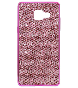 ADEL Siliconen Back Cover Softcase Hoesje voor Samsung Galaxy A3 (2016) - Bling Bling Roze