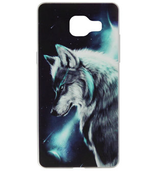 ADEL Siliconen Back Cover Softcase Hoesje voor Samsung Galaxy A3 (2016) - Wolf Blauw