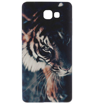 ADEL Siliconen Back Cover Softcase Hoesje voor Samsung Galaxy A3 (2017) - Tijger