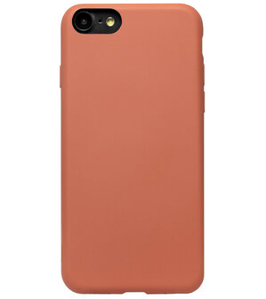 ADEL Premium Siliconen Back Cover Softcase Hoesje voor iPhone SE (2022/ 2020)/ 8/ 7 - Oranje