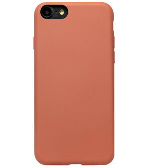 ADEL Premium Siliconen Back Cover Softcase Hoesje voor iPhone 8 Plus/ 7 Plus - Oranje