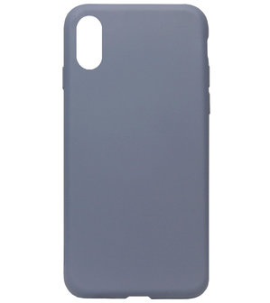 ADEL Premium Siliconen Back Cover Softcase Hoesje voor iPhone XS/ X - Lavendel Blauw Paars