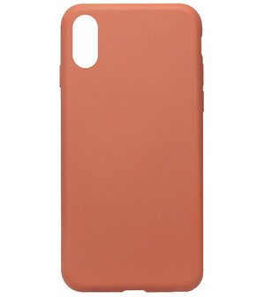 ADEL Premium Siliconen Back Cover Softcase Hoesje voor iPhone XS/ X - Oranje
