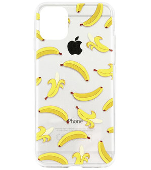 ADEL Siliconen Back Cover Softcase Hoesje voor iPhone 11 Pro - Bananen