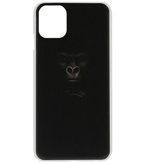 ADEL Kunststof Back Cover Hardcase Hoesje voor iPhone 11 - Apen Gorilla