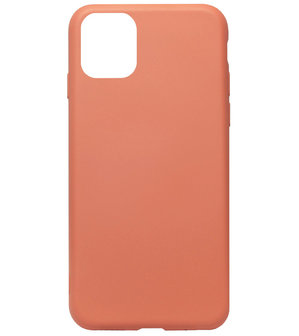ADEL Premium Siliconen Back Cover Softcase Hoesje voor iPhone 11 - Oranje