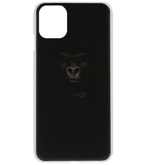 ADEL Kunststof Back Cover Hardcase Hoesje voor iPhone 11 Pro Max - Apen Gorilla