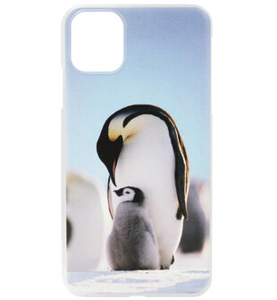 ADEL Siliconen Back Cover Softcase Hoesje voor iPhone 11 - Pinguin