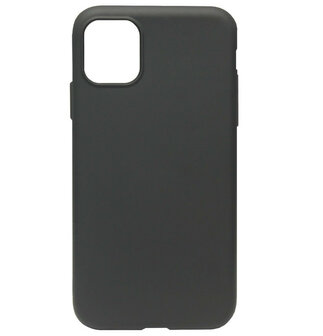 ADEL Premium Siliconen Back Cover Softcase Hoesje voor iPhone 11 Pro Max - Zwart