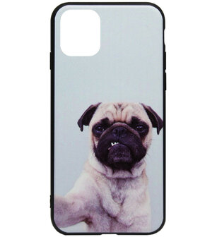 ADEL Siliconen Back Cover Softcase Hoesje voor iPhone 11 Pro - Bulldog Hond