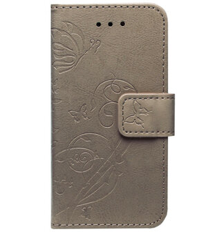 ADEL Kunstleren Book Case Portemonnee Pasjes Hoesje voor iPhone 11 Pro - Vlinder Bruin