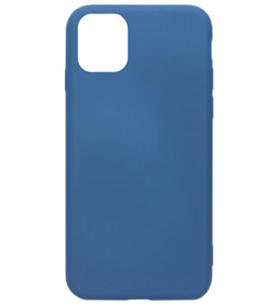 ADEL Premium Siliconen Back Cover Softcase Hoesje voor iPhone 11 - Blauw