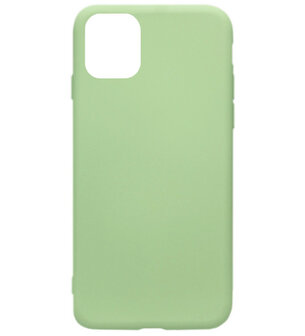 ADEL Premium Siliconen Back Cover Softcase Hoesje voor iPhone 11 - Groen