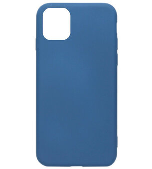 ADEL Premium Siliconen Back Cover Softcase Hoesje voor iPhone 11 Pro Max - Blauw