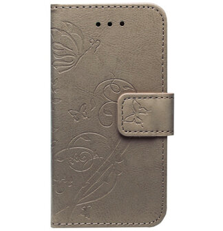 ADEL Kunstleren Book Case Portemonnee Pasjes Hoesje voor iPhone 11 Pro Max - Vlinder Bruin