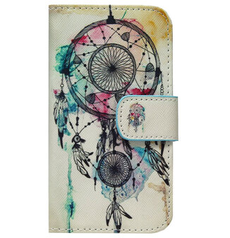 ADEL Kunstleren Book Case Portemonnee Pasjes Hoesje voor iPhone 5C - Dromenvanger Kleur