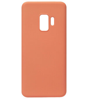 ADEL Premium Siliconen Back Cover Softcase Hoesje voor Samsung Galaxy S9 - Oranje