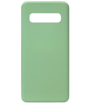 ADEL Premium Siliconen Back Cover Softcase Hoesje voor Samsung Galaxy S10 - Groen