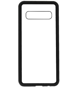 ADEL Magnetisch Kunststof Glas Back Cover Hardcase Hoesje voor Samsung Galaxy S10e - Zwart