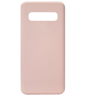 ADEL Premium Siliconen Back Cover Softcase Hoesje voor Samsung Galaxy S10 Plus - Roze